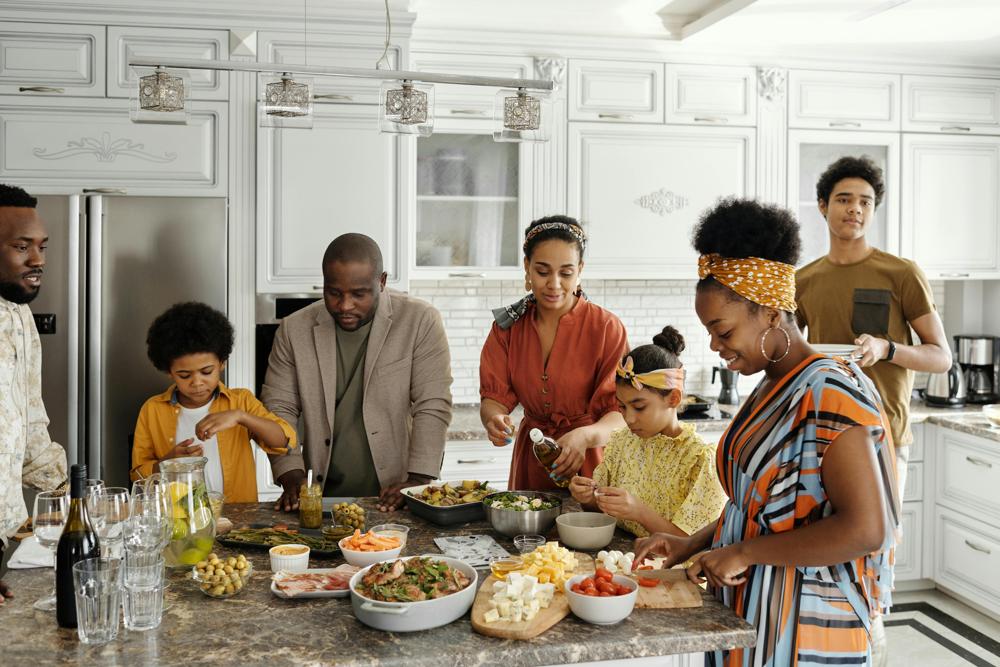 family cooking